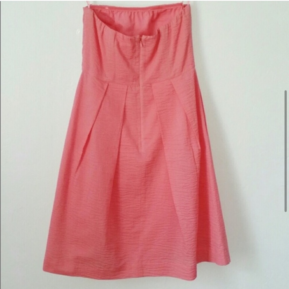 JCrew Pink Strapless Timeless Midlength Dress - Picture 2 of 4